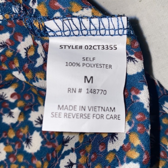 Sienna Sky Floral Peplum 3/4 Sleeve Blouse - Picture 12 of 13